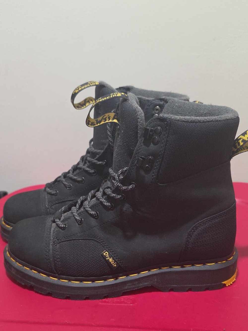 Dr. Martens Black Lace-Up Quilted Ankle Boots